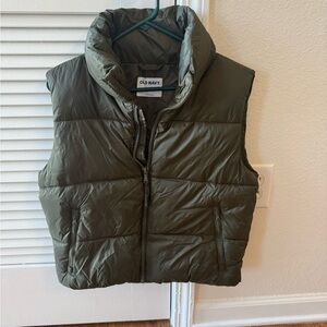 Old Navy Olive Puffer Vest
